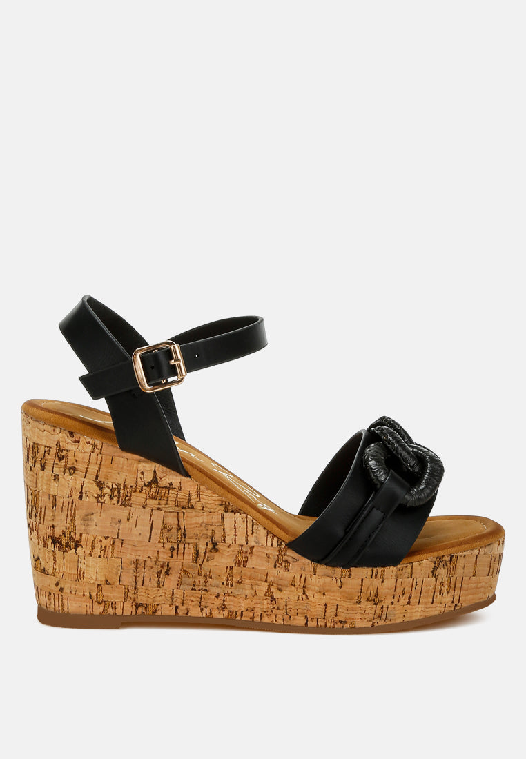 Emelda cushion chain pin buckle wedges