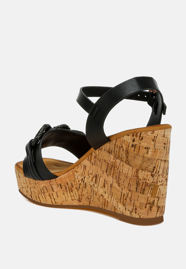 Emelda cushion chain pin buckle wedges