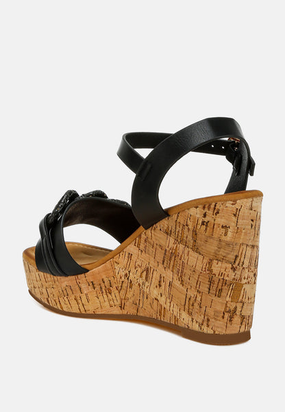 Emelda cushion chain pin buckle wedges