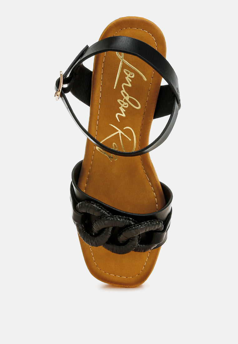 Emelda cushion chain pin buckle wedges