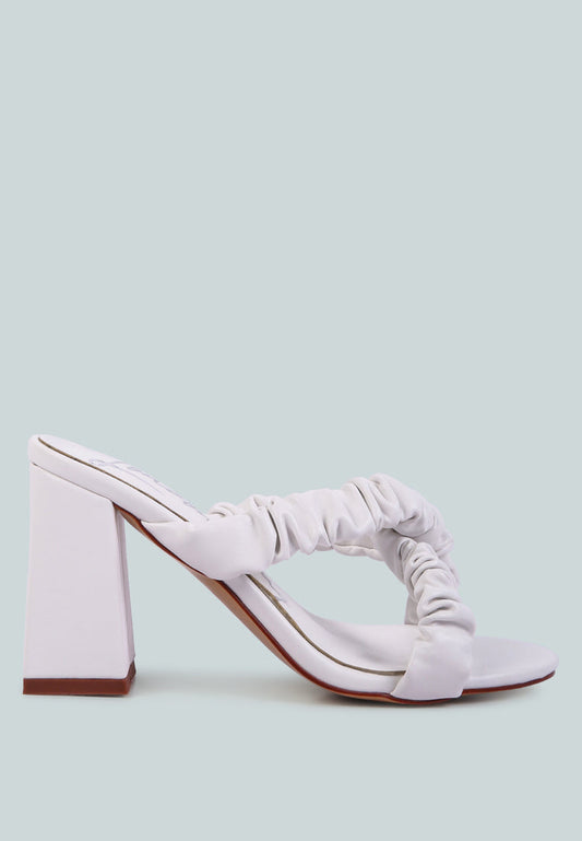 Page 3 Scrunchie Strap Block Sandals