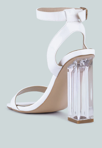 Poloma Clear Block Heel Party Sandals