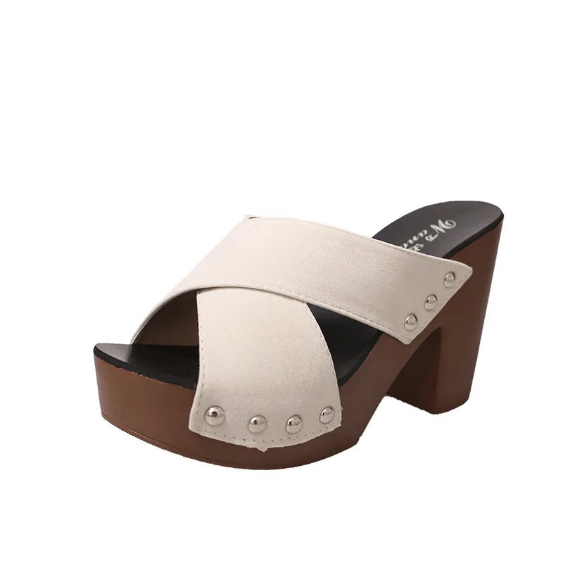 Women Sandals High Heels Summer Platform Shoes Chaussure Femme Outdoor Sandale Slippers Footwear Sandalias De Mujer Beach Slides