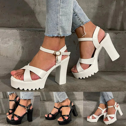 Women'S Sandals Comfortable Women'S Flip Flops Chunky High Heels Opentoe Block Dress Bridal Party Women'S Sandals Comfortable