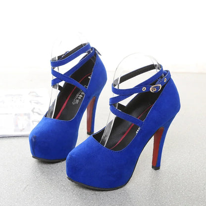 2025 Super High Heels 14cm Pumps Shoes for Women Night Club Waterproof Platform Professional Black Girl Fashion Versatile Shoes