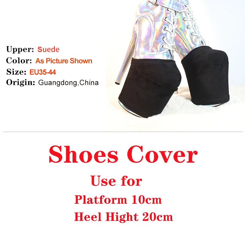 13cm Platform Shoes Protective Cover Sandals Boots Shoes High Heels Cover Protection Pole Dance Boots Training Wear-Resist Cover