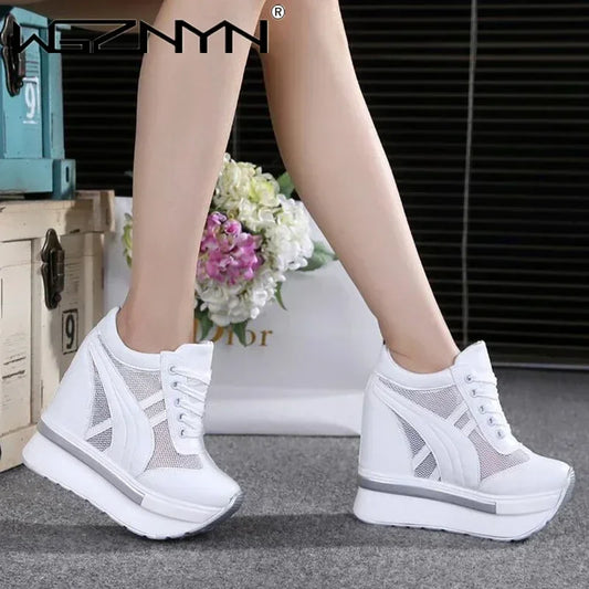 2025 NEW Fashion Platform Shoes for Women Summer Comfortable Outdoor Heels Women's Lofers Casual Hollow Out Breathable Sneakers