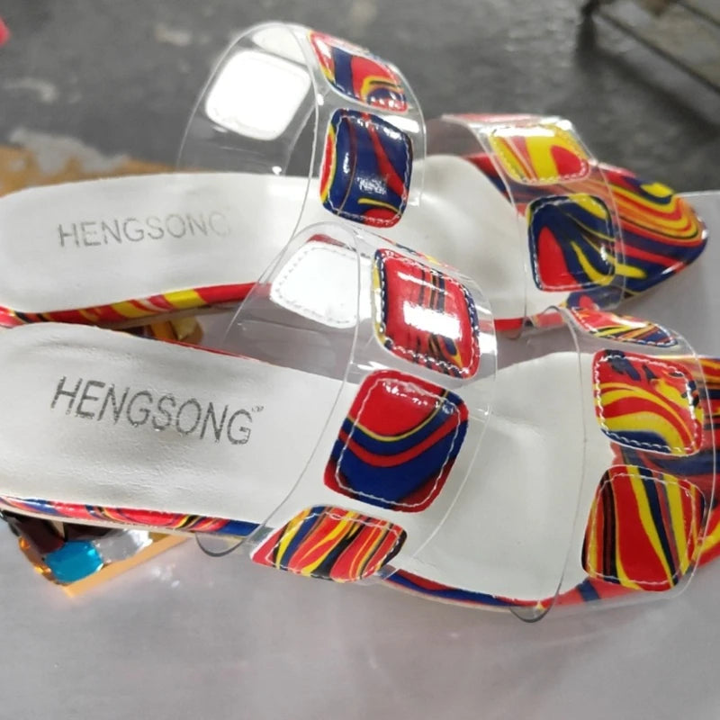 Fashion Women's Shoes Summer New Styles Thick Heels High Heels Anti Slip Comfortable Slippers Simple Lightweight Women's Sandals