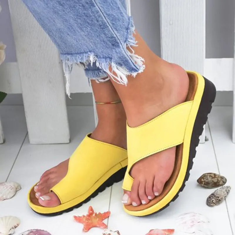 Women Sandals Wedge Heels Flip Flops Summer Elegant Shoes House Home Platform Soft Bottom Slipper Plu Size Footwear Beach Slide