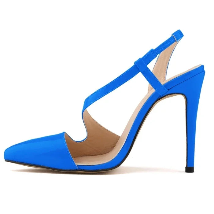 LOSLANDIFEN New Women Pumps Pointed Toe Stiletto High Heels Shoes Sexy Summer Autumn Ladies Red Wedding Leather  302-15PA