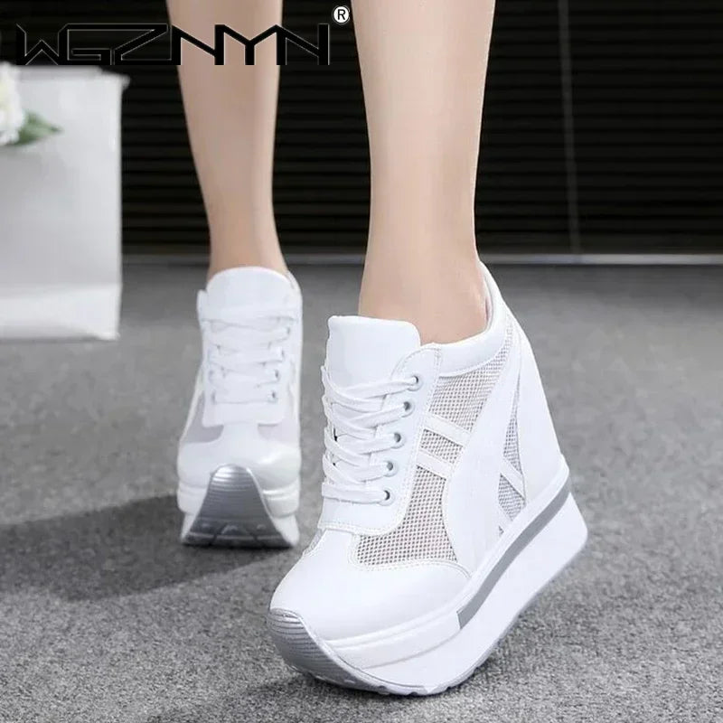 2025 NEW Fashion Platform Shoes for Women Summer Comfortable Outdoor Heels Women's Lofers Casual Hollow Out Breathable Sneakers