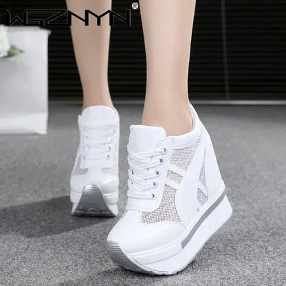 2025 NEW Fashion Platform Shoes for Women Summer Comfortable Outdoor Heels Women's Lofers Casual Hollow Out Breathable Sneakers