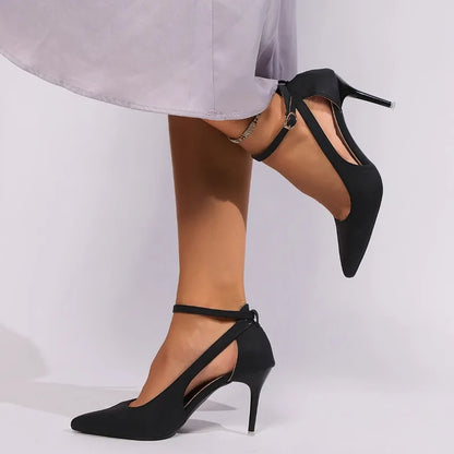 Summer new sexy European and American women's hollow high heels stiletto orange fashion pointed high-heeled sandals size 36-42