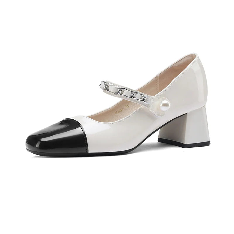 Ballerinas Woman 2025 Nurse Shoes Elegant Square Toe Low Heels Ballet Nursing New Summer Mary Janes Summer Shoes Ladies Low Heel