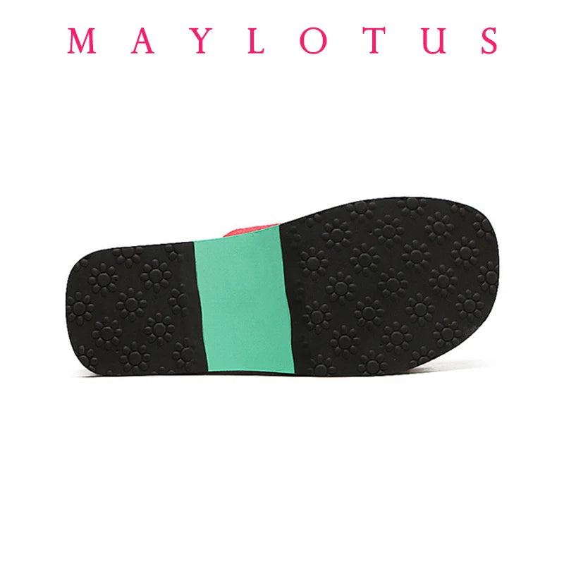 Women Flip Flops Beach Shoes Wedge Sandals High 10CM Heels Casual Peep Toe Platform Slippers Rainbow Summer Woman Slippers