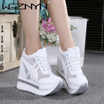 2025 NEW Fashion Platform Shoes for Women Summer Comfortable Outdoor Heels Women's Lofers Casual Hollow Out Breathable Sneakers