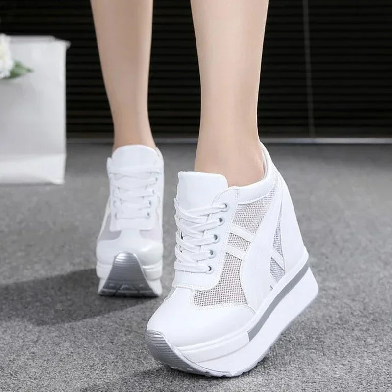 2025 NEW Fashion Platform Shoes for Women Summer Comfortable Outdoor Heels Women's Lofers Casual Hollow Out Breathable Sneakers