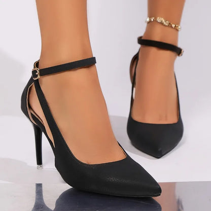 Summer new sexy European and American women's hollow high heels stiletto orange fashion pointed high-heeled sandals size 36-42