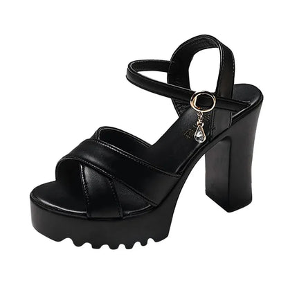 Women'S Sandals Comfortable Women'S Flip Flops Chunky High Heels Opentoe Block Dress Bridal Party Women'S Sandals Comfortable