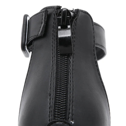 Big Size 34-43 Super High Heels 14cm Roman Sandals Women 2025 Summer PU Leather Platform Ladies Casual Chunky Heel Buckle Shoes