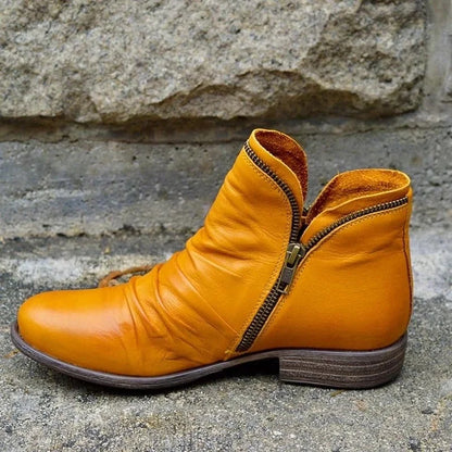 Women's Ankle Boots 2023 Autumn New Roman Female Shoes Fashion Side Zipper Chunky Heel Western Boots for Women Heeled Zapatos