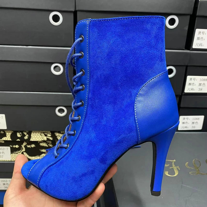 European Style Sexy Thin High Heels Jazz Dance Sandals for Women's Open Toe Gladiator Ladies Dancing Heels Shoes Black Size 47