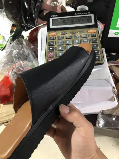 Women Sandals Wedge Heels Flip Flops Summer Elegant Shoes House Home Platform Soft Bottom Slipper Plu Size Footwear Beach Slide