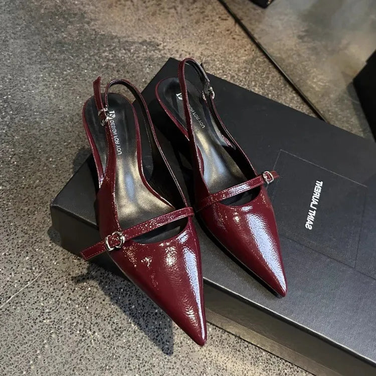 High Heels Women's Empty Single Shoes 2025 New Spring and Summer Bag Head Stiletto Sandals